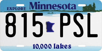 MN license plate 815PSL