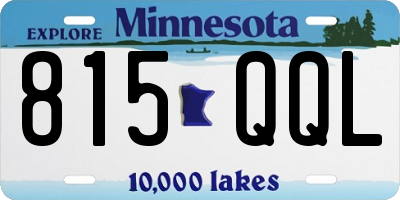 MN license plate 815QQL
