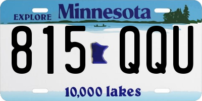 MN license plate 815QQU