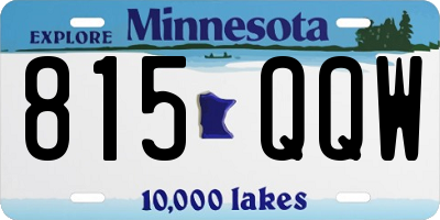 MN license plate 815QQW