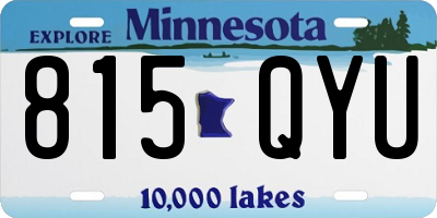 MN license plate 815QYU