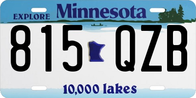 MN license plate 815QZB