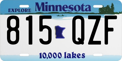 MN license plate 815QZF