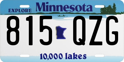 MN license plate 815QZG