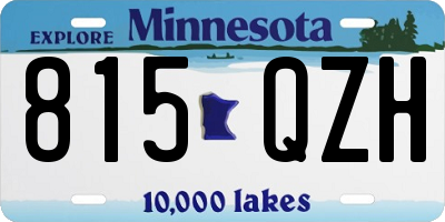 MN license plate 815QZH