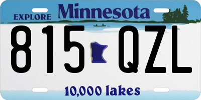 MN license plate 815QZL