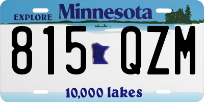 MN license plate 815QZM