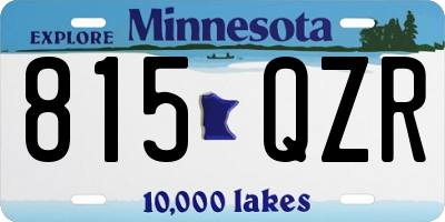 MN license plate 815QZR