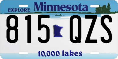 MN license plate 815QZS