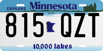 MN license plate 815QZT
