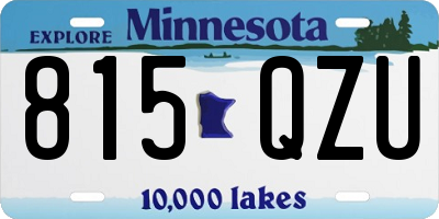 MN license plate 815QZU