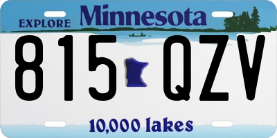 MN license plate 815QZV