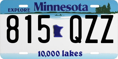 MN license plate 815QZZ