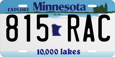 MN license plate 815RAC