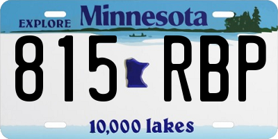 MN license plate 815RBP