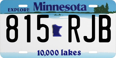 MN license plate 815RJB