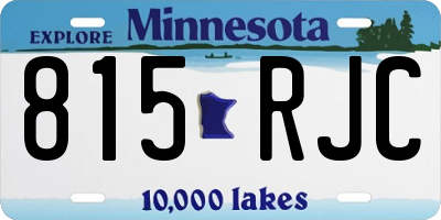 MN license plate 815RJC