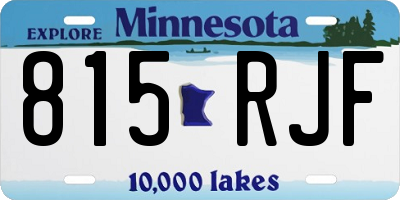 MN license plate 815RJF