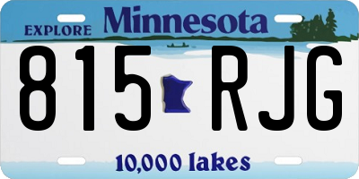 MN license plate 815RJG