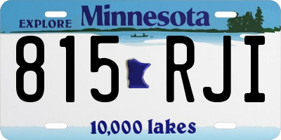 MN license plate 815RJI