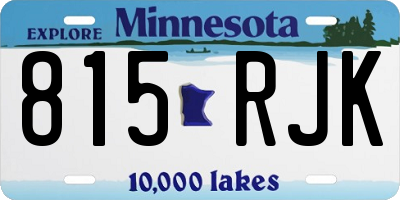 MN license plate 815RJK