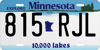MN license plate 815RJL