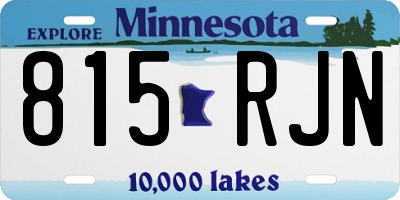MN license plate 815RJN