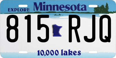 MN license plate 815RJQ