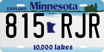 MN license plate 815RJR