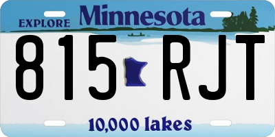 MN license plate 815RJT