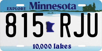 MN license plate 815RJU