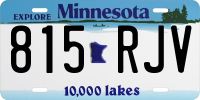 MN license plate 815RJV