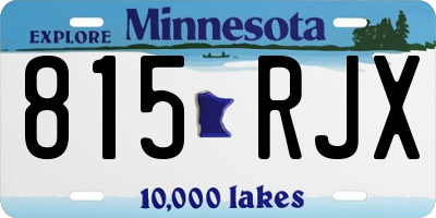 MN license plate 815RJX