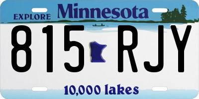 MN license plate 815RJY