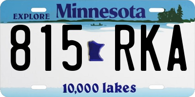 MN license plate 815RKA