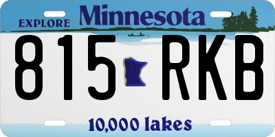 MN license plate 815RKB