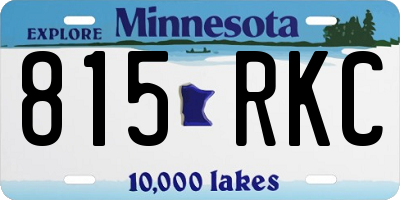 MN license plate 815RKC