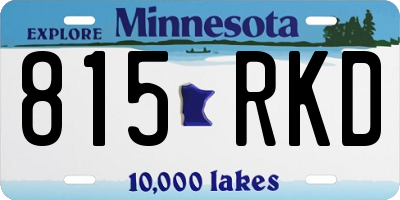 MN license plate 815RKD