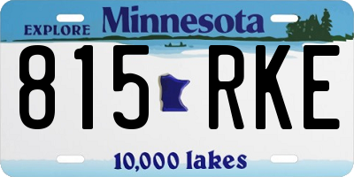 MN license plate 815RKE