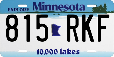 MN license plate 815RKF