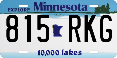 MN license plate 815RKG