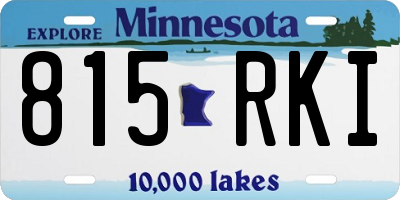 MN license plate 815RKI