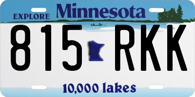 MN license plate 815RKK
