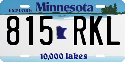 MN license plate 815RKL