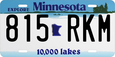 MN license plate 815RKM