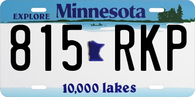 MN license plate 815RKP