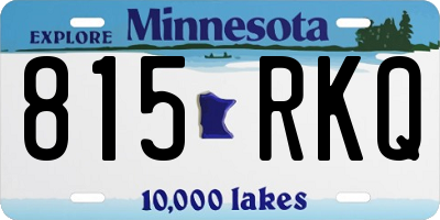MN license plate 815RKQ