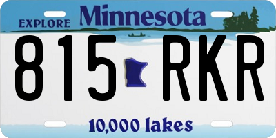 MN license plate 815RKR