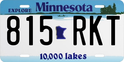 MN license plate 815RKT