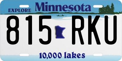 MN license plate 815RKU